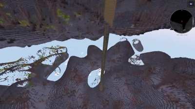 I downloaded one of those terrain mods, this might be the craziest cave ive ever seen.