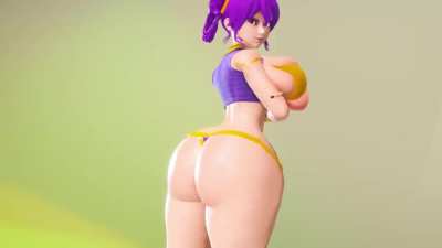 Dancing Purple Hair Girl Ass Expansion w/ Drum SFX