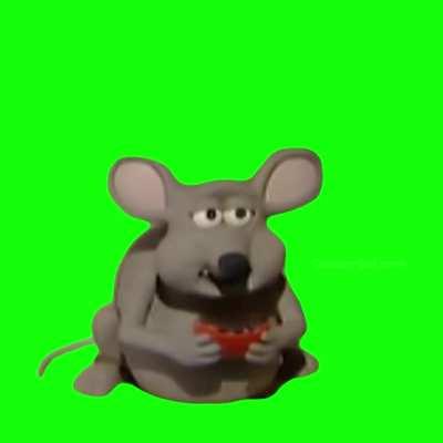 [GREEN SCREEN] Mouse eating m&m's alone Meme Template