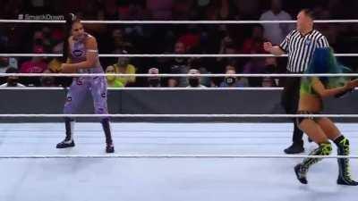 Bianca Belair hits Sasha Banks with her hair (sound on)