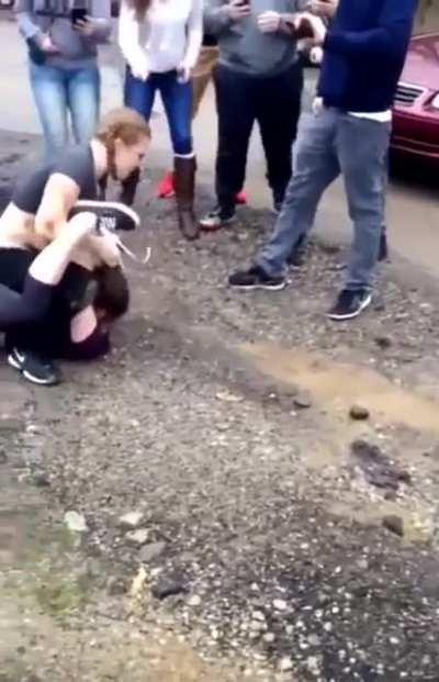 Dang she thrashed her