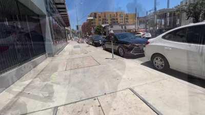 Making a few construction workers' day! You'll want the sound up on this one! [gif]