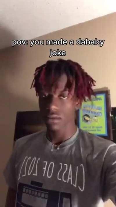 Dababy joke funni haha im pissing myself in a volkswagen😐 😐 😐