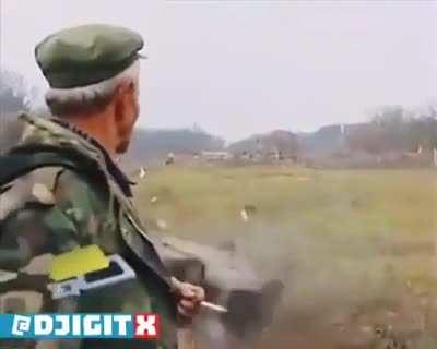 Russian witnesses a car crash