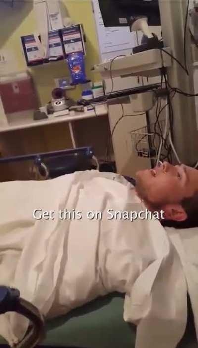 Guy after a surgery.