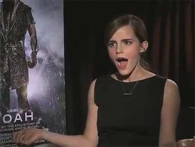 Emma Watson just saw something hard and big