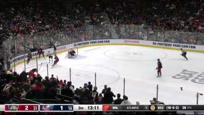 Gudbranson tackles Cousins to the ground and punches him repeatedly while he's down on the ice.