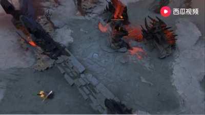 Techies takes enemy’s tier 3, tier 4 and base in 3 seconds