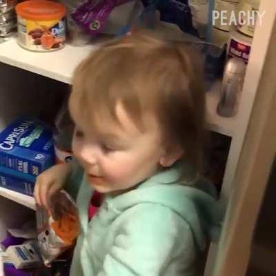 Pantry raiders (2nd kid is my spirit animal AAAGH!)