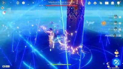 hutao vs raiden shogun (weekly boss) 1 rotation.