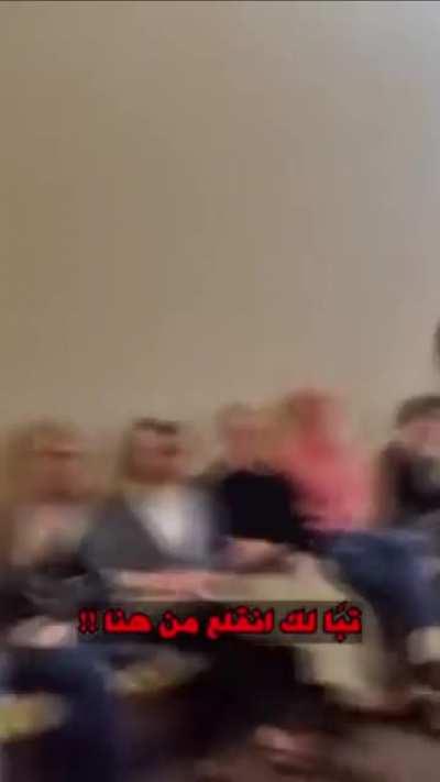 Jewish person supports the palestinian human rights in a place full of jewish people…check out their reaction.