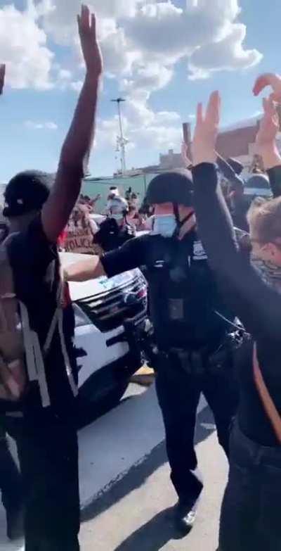 NYPD Cop pulls down peaceful protestor’s mask to pepper spray him. This video is being removed all over twitter, they are trying to hide this.