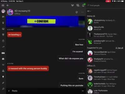 The whole conversation with the kid who said he was my Rea y