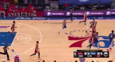 [Highlight] Embiid drains the stepback on one end and stops the lob on the other end