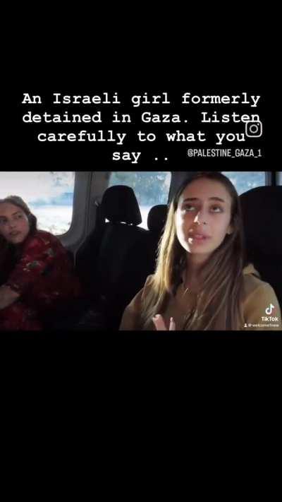 Released Israeli hostage Mia Schem, giving an account of her treatment as a hostage