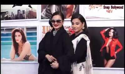 OMG Is Rekha high? This is so awkward. The way she is hitting and dragging Vidya. 😂 That laugh!