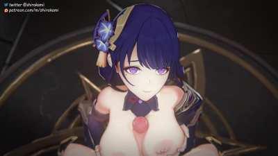 Raiden Shogun Paizuri Cumshot