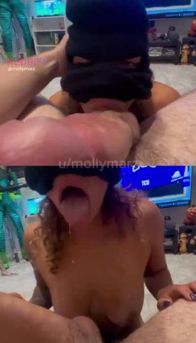 drooling & gagging on daddy’s big white cock