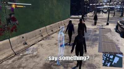 Did you guys know that civilians react to Miles becoming invisible? Here's a compilation!