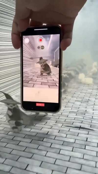 Cartoon created using paper art and a smartphone.