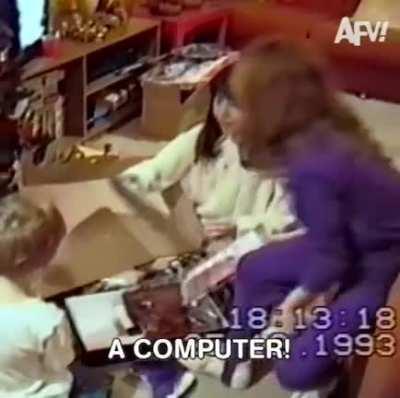 Kid gets a cardboard