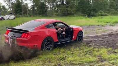 A little AK pew out of a mustang