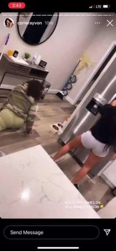 Corie Rayvon and Kennedy Cymone dance off Split + Twerk