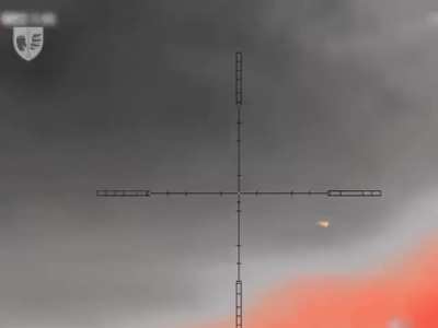 Footage of a mobile Ukrainian air defense group shooting down Iranian/Russian 