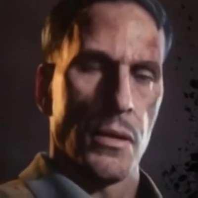 Richtofen sitting on the Dark Mechanism like