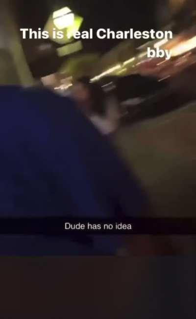 Local jazz club forgot to turn off the live stream to their side walk tv after they closed.