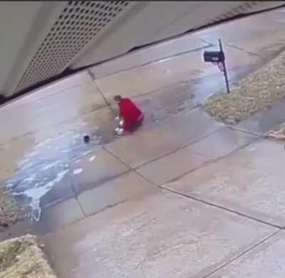 Got swept off his feet