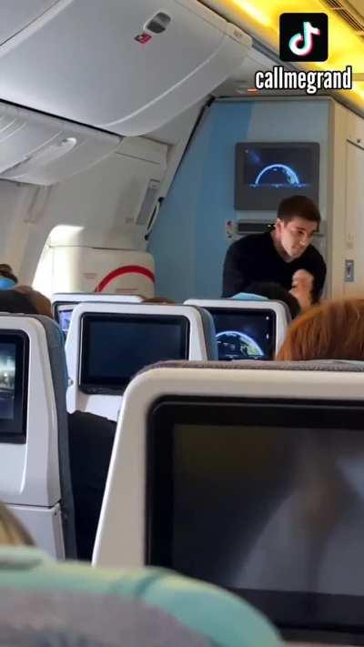 Boxing while waiting for lavatory