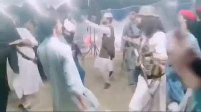 some lads having a dance