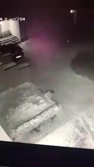 In Tomsk, a six year old girl fell out of a fourth-floor window, shook herself off and calmly walked back home.