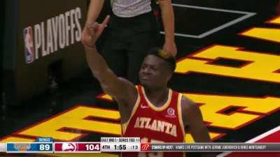 [Highlight] Clint Capela gets the block on Randle and gives him the Mutombo finger wag