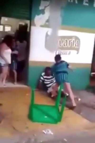 Man Pushes Woman and the tables immediately turn