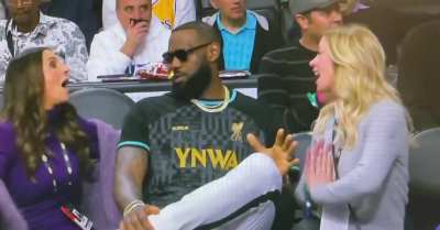 BNWO Moments: Lebron James on TV with 2 white women