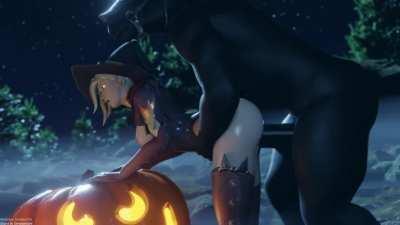 *Warning Beastality* Mercy fucked by Horseman (Sound Update) (Rekin3D) [Overwatch]