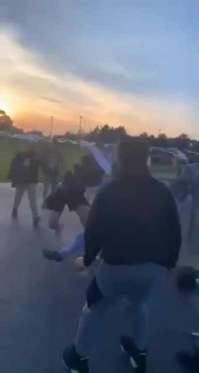 Fight between 2 kids in my school and 1 kid from a rival school