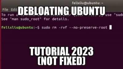 Ubuntu users, this is a joke