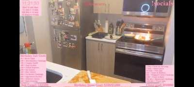 To cook without a fire extinguisher.