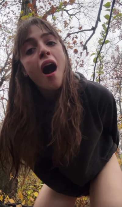 Anal Play Dildo Penetration Outdoor Squirting