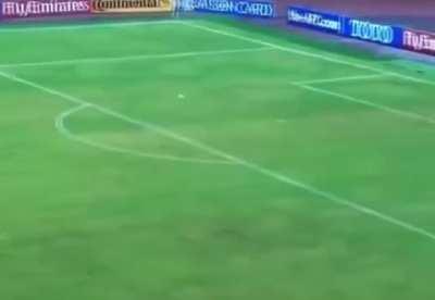 He just lays there...