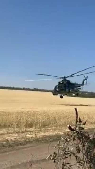Ukrainian helicopters at low altitude