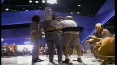 Quentin Tarantino feeling it during the iconic Pulp Fiction dance scene 