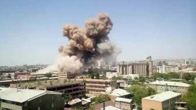 Fireworks Warehouse Explodes in Yerevan, Armenia - Aug. 14, 2022