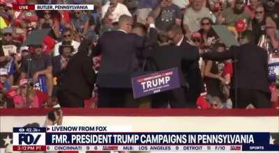 Former President Trump was shoot at.