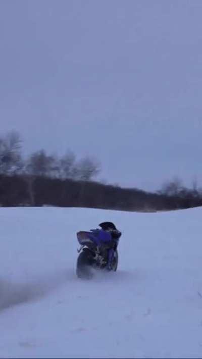 Crotch rocket turns into a rocket