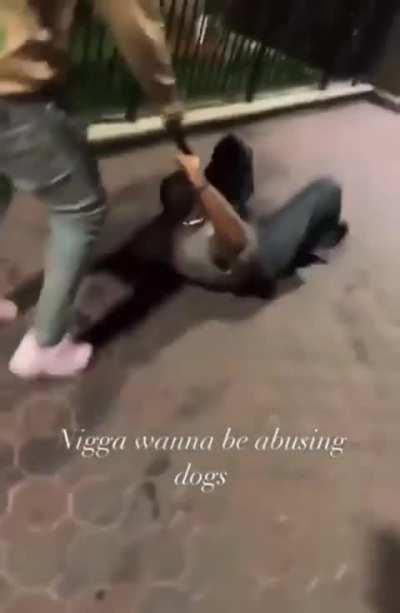 Ge got his ass handed, no mercy for animal abusers