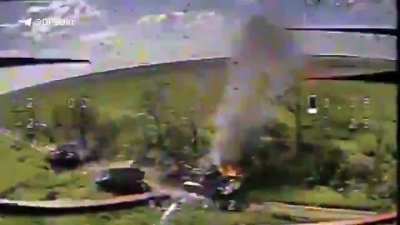 Drone footage provided by the Ukrainian Border Guard unit 